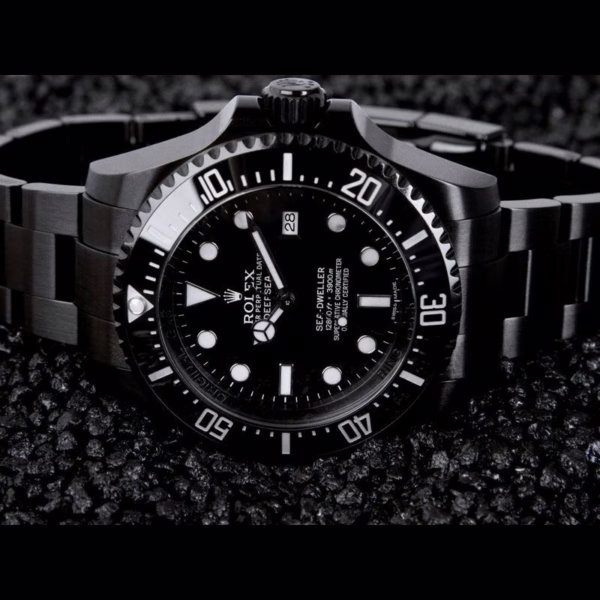 Rolex Sea-Dweller Deepsea 116660 PVD/DLC Coated Stainless Steel Black Dial 44MM Mens Replica Watch - Image 4