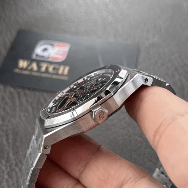 Audemars Piguet Royal Oak 15407ST.OO.1220ST.01 Grey Openworked Dial 41Mm Stainless Steel Super Clone - Image 2