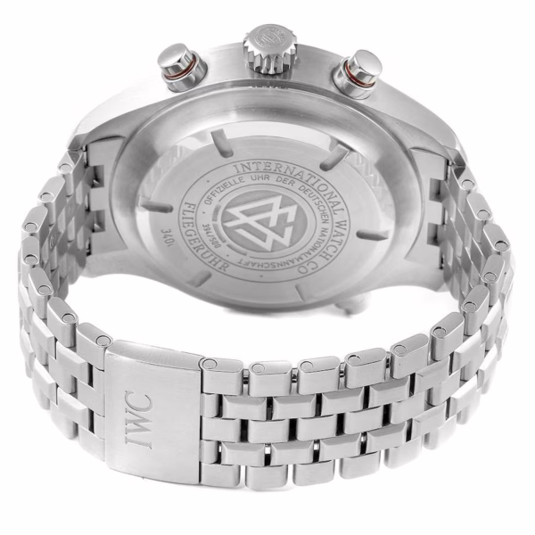 IWC Rattrapante Chronograph Panda Dial Limited Edition German National Team Steel Mens Watch IW371803 - Image 5