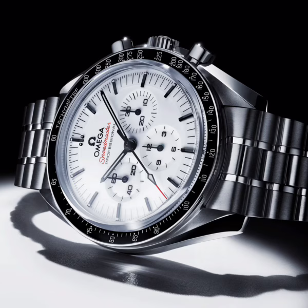 OMEGA Speedmaster Moonwatch 42mm White Dial Men's Bracelet Watch - Image 5