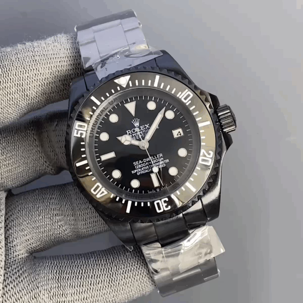 Rolex Sea-Dweller Deepsea 116660 PVD/DLC Coated Stainless Steel Black Dial 44MM Mens Replica Watch - Image 5