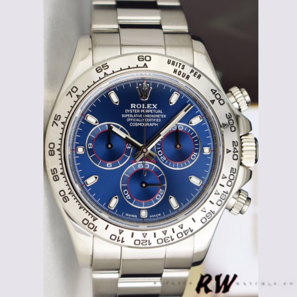 Rolex Cosmograph Daytona 116509 Blue Index Dial 40MM Mens Replica Watch - Image 2