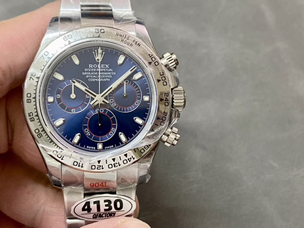 Rolex Cosmograph Daytona 116509 Blue Index Dial 40MM Mens Replica Watch - Image 11