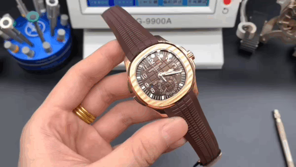 Replica Patek Philippe Aquanaut 5164R 001 Travel Time Rose Gold Mens Watch - Image 8