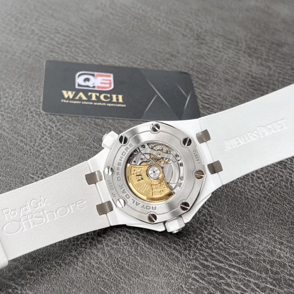 AUdemars Piguet Royal Oak Offshore Diver 15707 White Ceramic on White Rubber Strap 42mm Super Clone - Image 10