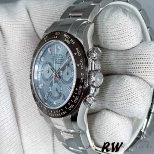 Rolex Cosmograph Daytona 116506 Ice Blue Dial Platinum 40MM Mens Replica Watch - Image 4