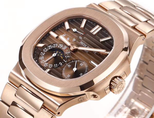 Patek Philippe Nautilus Moon Phase Rose Gold Brown Sunburst 5712 1R 001 40MM - Image 4