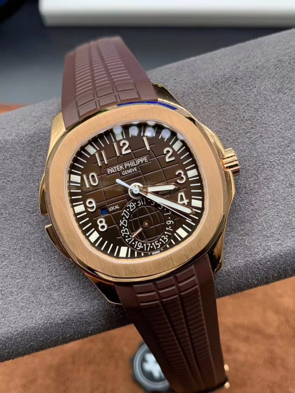 Replica Patek Philippe Aquanaut 5164R 001 Travel Time Rose Gold Mens Watch - Image 3