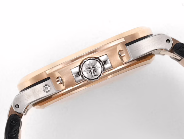Patek Philippe Nautilus Moon Phases Rose & White Gold Slate Grey Dial 5712GR 001 - Image 6