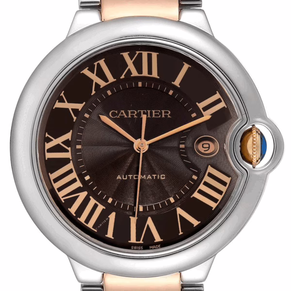 CARTIER BALLON BLEU Rose Gold Mix Chocolate 42mm - Image 2