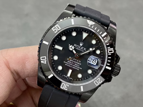 Rolex Blaken Submariner 116610 Black Dial DLC 40mm Men's Watch - Image 9
