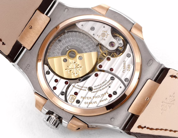Patek Philippe Nautilus Moon Phases Rose & White Gold Slate Grey Dial 5712GR 001 - Image 8