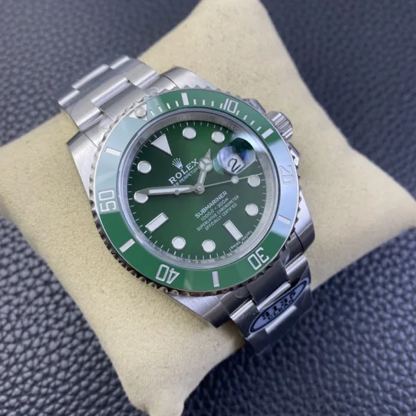 Rolex Submariner Date 116610LV Stainless Steel Oyster 40MM Green Dial Mens Replica Watch - Image 10