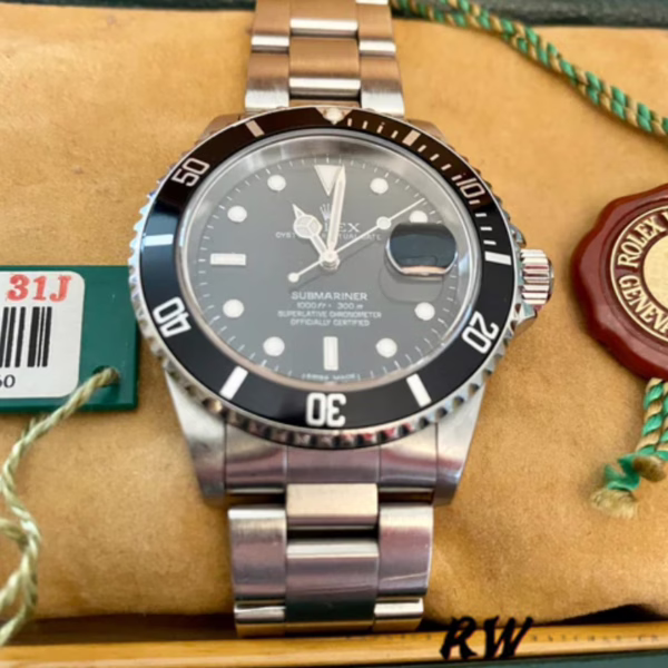 Rolex Submariner 16610 Stainless Steel 40MM Black Dial Mens Replica Watch - Image 3