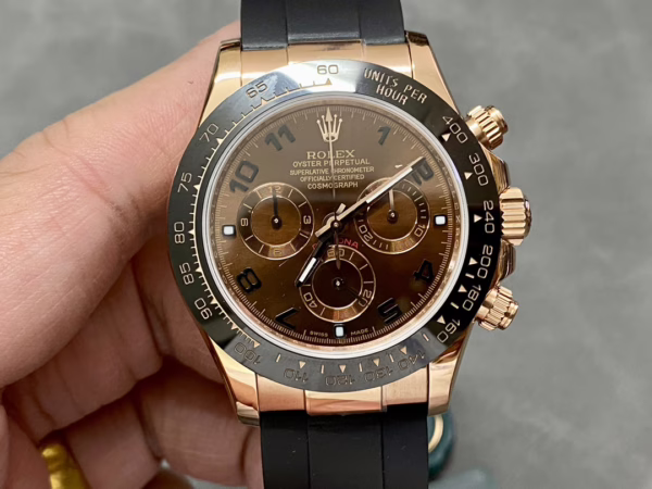 Rolex Cosmograph Daytona 116515LN Chocolate Arabic Dial 40mm Mens Replica Watch - Image 2