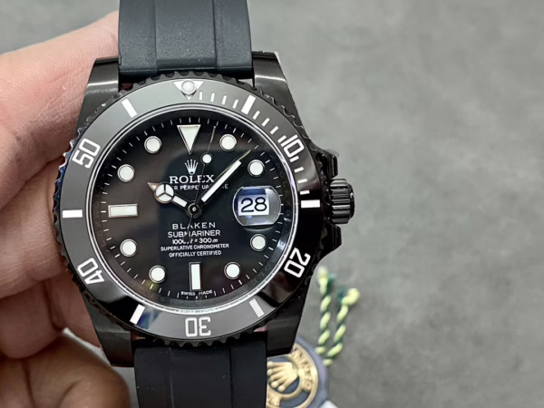 Rolex Blaken Submariner 116610 Black Dial DLC 40mm Men's Watch - Image 11