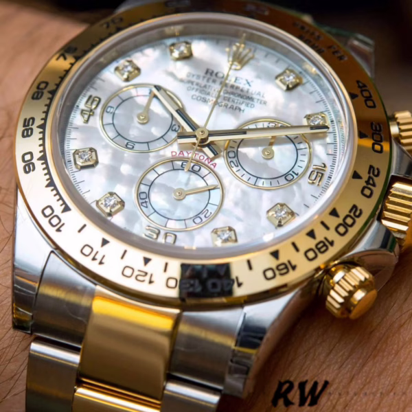 Rolex Cosmograph Daytona 116503 White Mother Of Pearl Dial 40MM Mens Replica Watch - Image 4