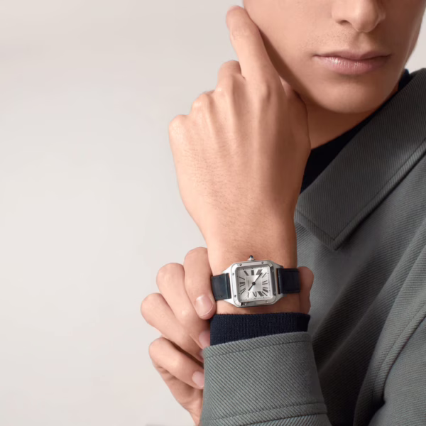 CARTIER SANTOS-DUMONT Blue Strap 38mm - Image 3