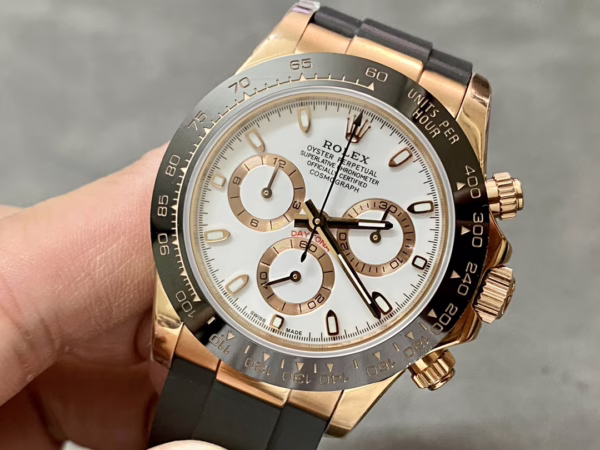 Rolex Cosmograph Daytona 116515LN Everose Gold Ivory Dial 40mm Mens Replica Watch - Image 4