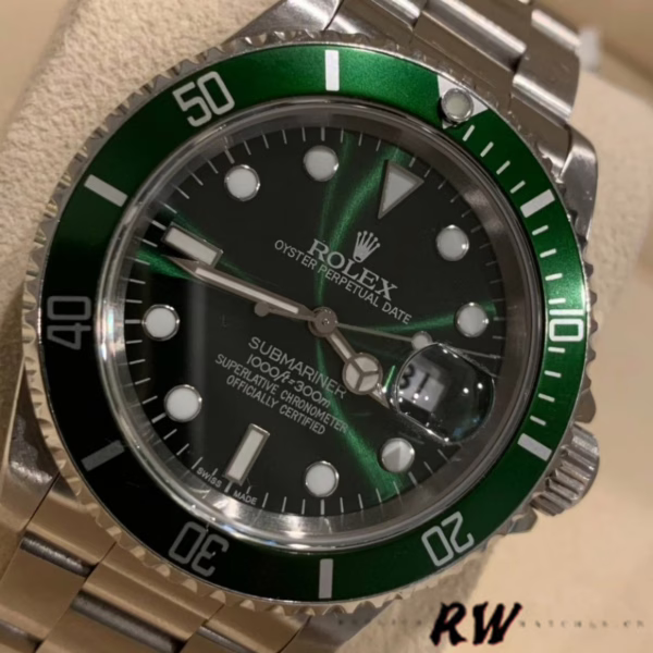 Rolex Submariner 16610 Stainless Steel Refinished Green Dial 40mm Mens Replica Watch - Image 5