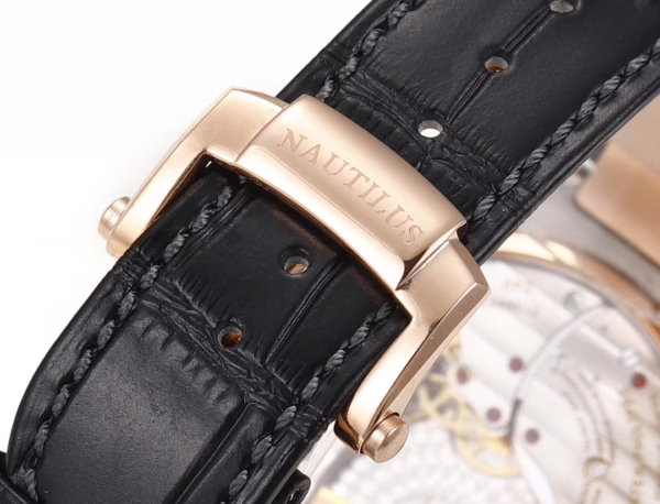 Patek Philippe Nautilus Moon Phases Rose & White Gold Slate Grey Dial 5712GR 001 - Image 5