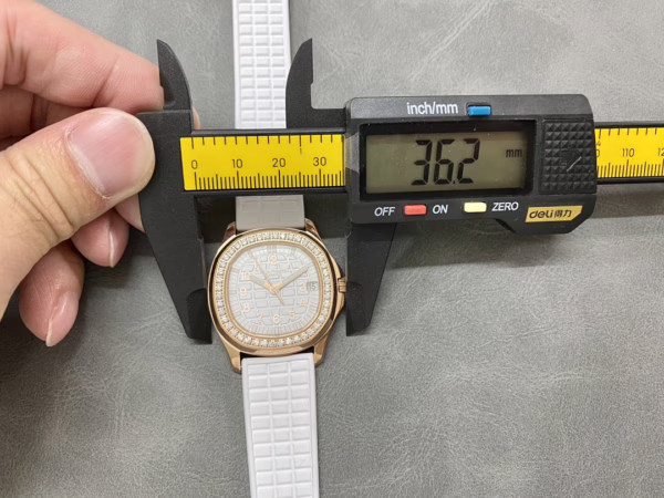 Replica Patek Philippe Aquanaut Rose Gold White Dial 5068R 010 36mm Lady Watch - Image 11